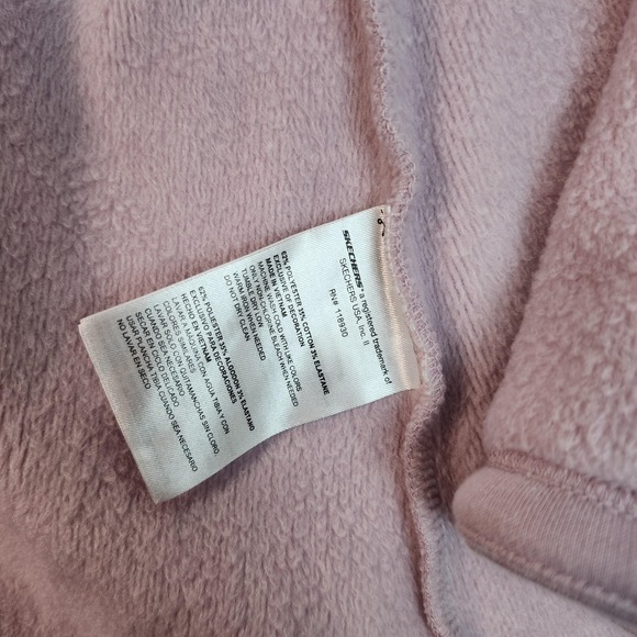 Skechers Jacket Womens 2XL Pink Fleece Full Zip Pockets Stand Collar Warm - Picture 6 of 10